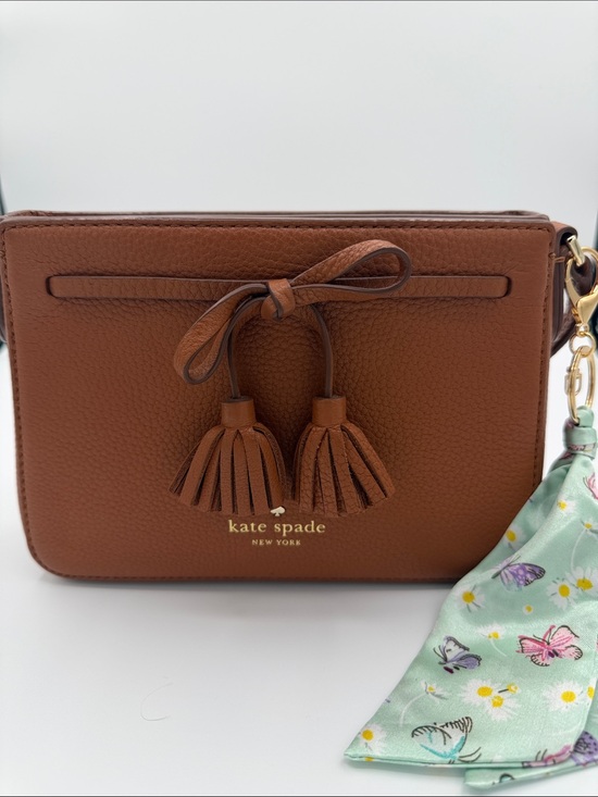 kate spade Handbags - Kate Spade Brown Pebbled Leather Tassel Crossbody Bag